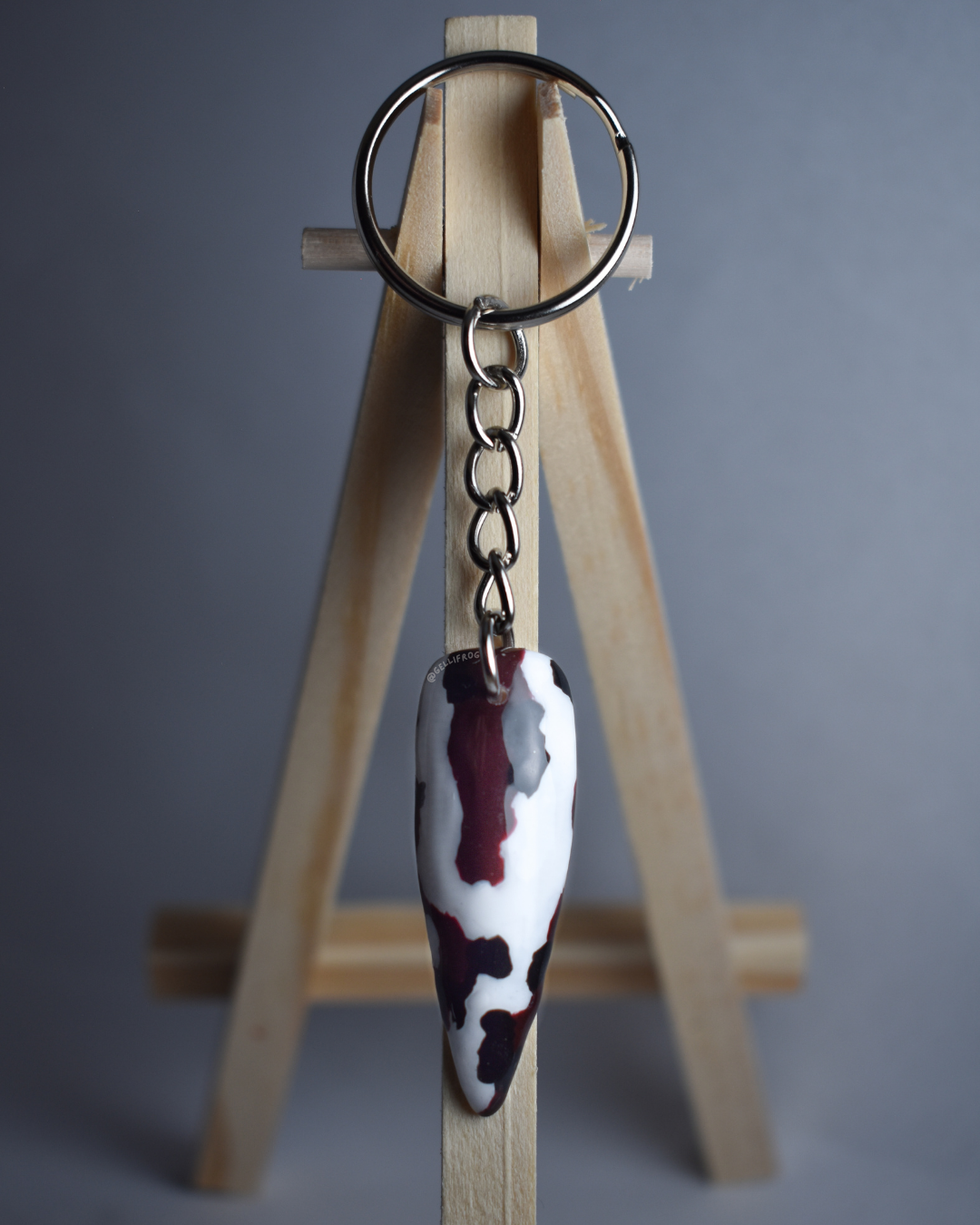 Appaloosa Keychain with hand-painted horse coat nail by Gellifrog with NFC