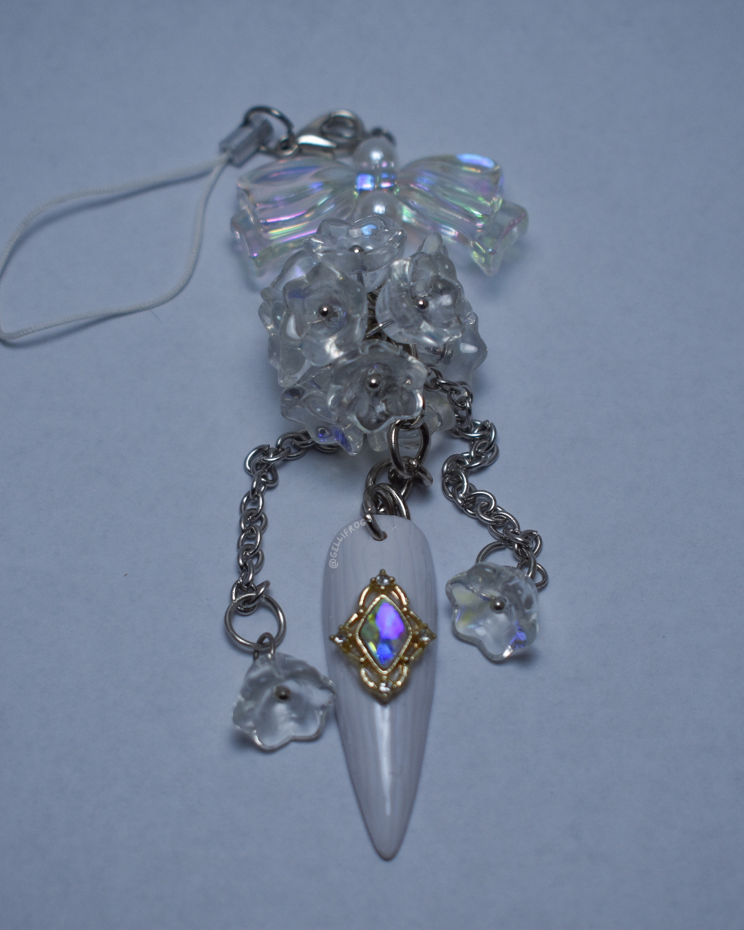 Fairest of Them All hand-painted mirror charm bag/phone charm by Gellifrog with NFC